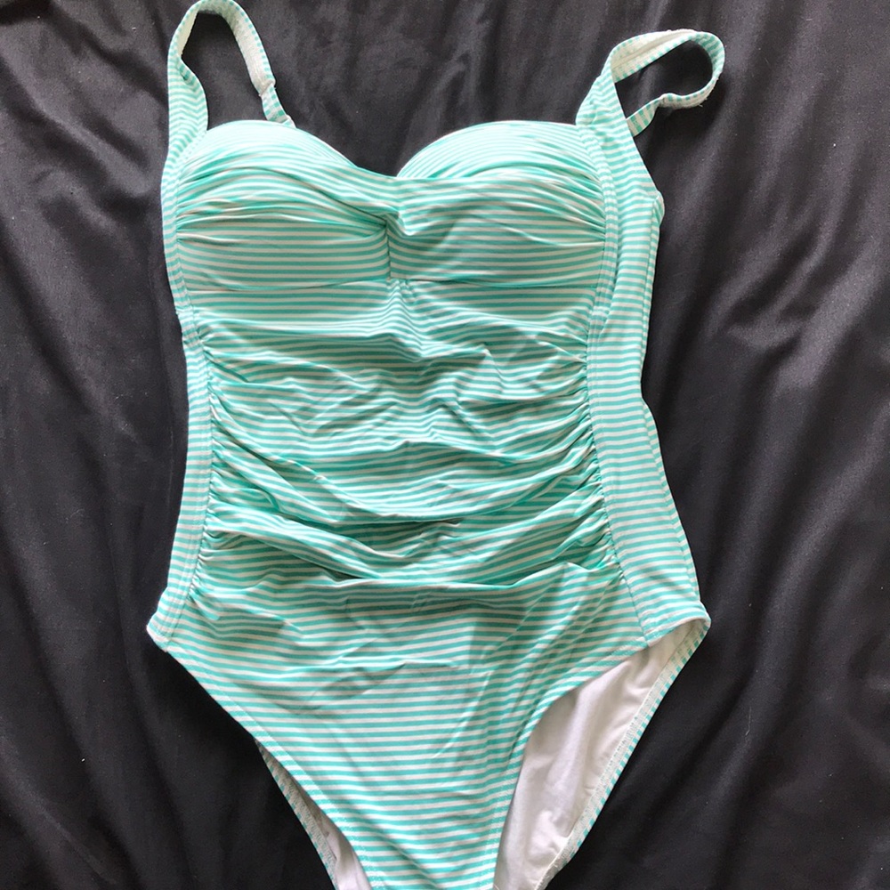 Bond-Eye Australia Striped Mint Sailor Swimsuit